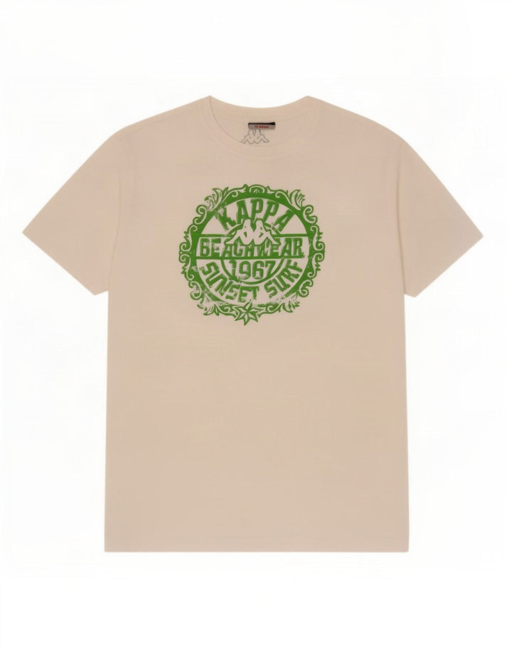 Męski T-shirt z grafiką Kappa, XL, biały