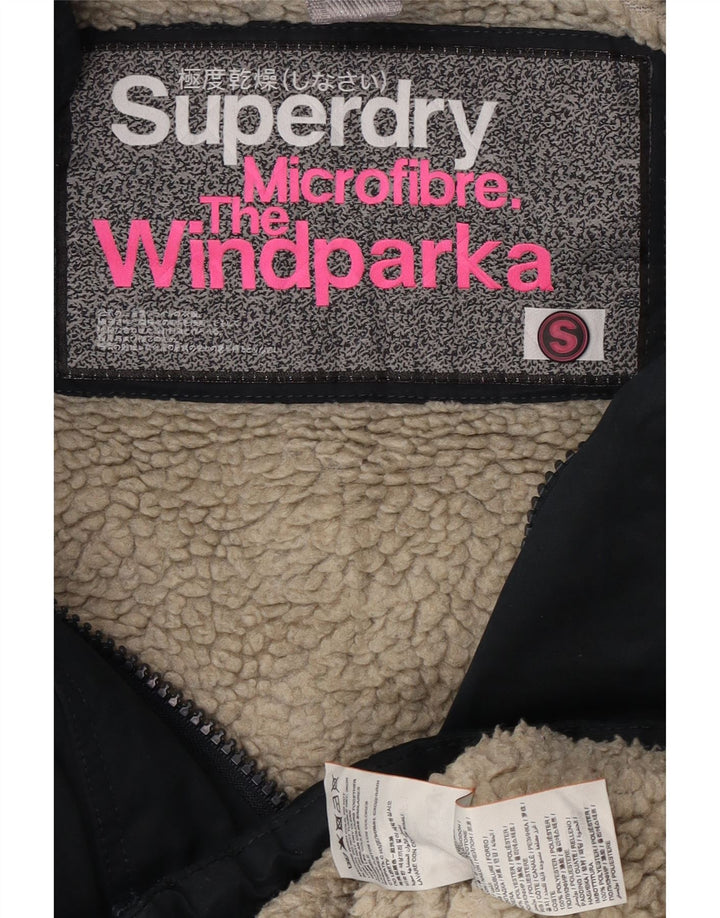 Damska kurtka wiatrówka Superdry Graphic UK 10, mała, granatowa