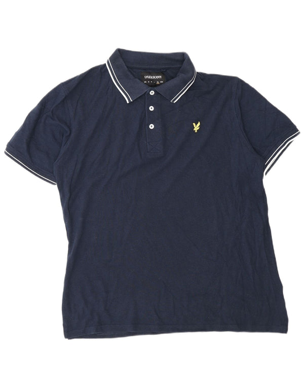 Męska koszulka polo Lyle & Scott XL, granatowa, bawełniana
