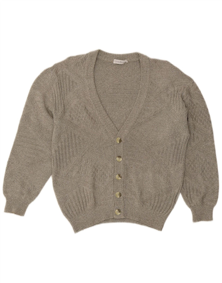 Sweter męski rozpinany w stylu vintage IT 50, duży, szary