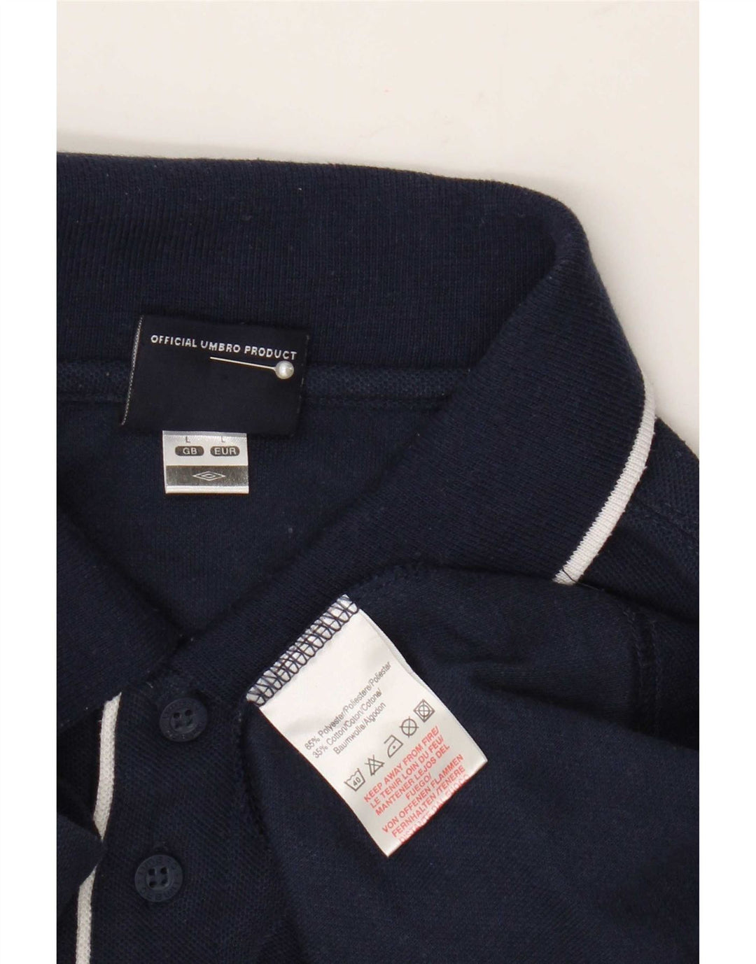 Męska koszulka polo Umbro, duża, granatowa, z poliestru