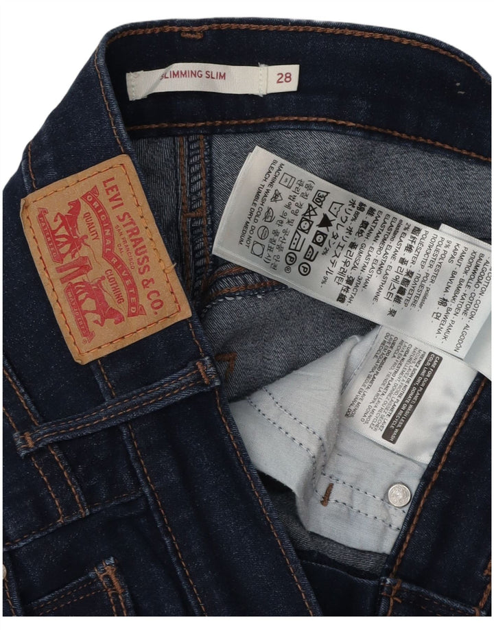 Damskie jeansy wyszczuplające LEVI'S W28 L30 Niebieskie bawełniane