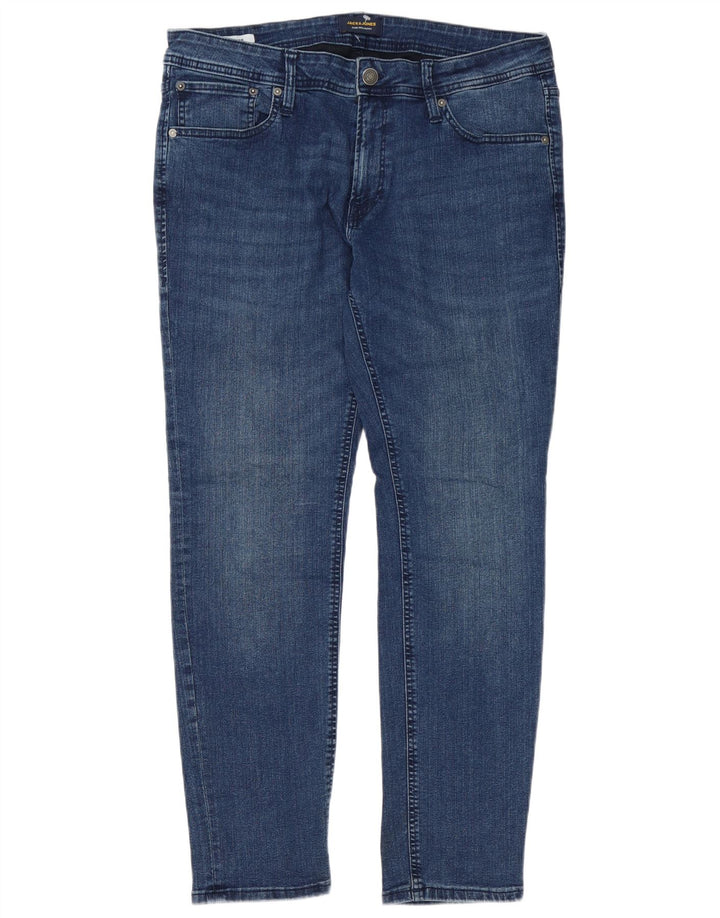 Męskie jeansy typu slim Jack & Jones W36 L32 Niebieskie, bawełniane