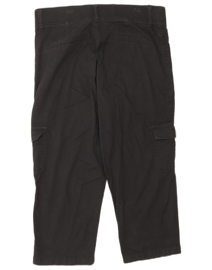Spodnie damskie LEE Straight Cargo Capri US 8 Medium W30 L21 Czarna bawełna