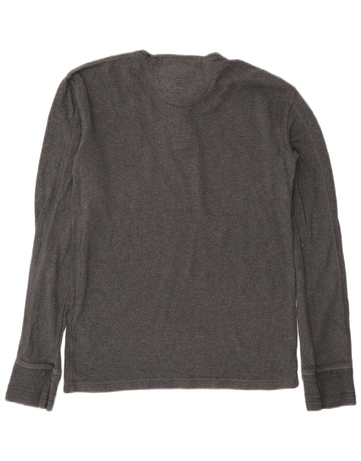 Męski top Superdry Heritage z długim rękawem, średnioszary, bawełniany