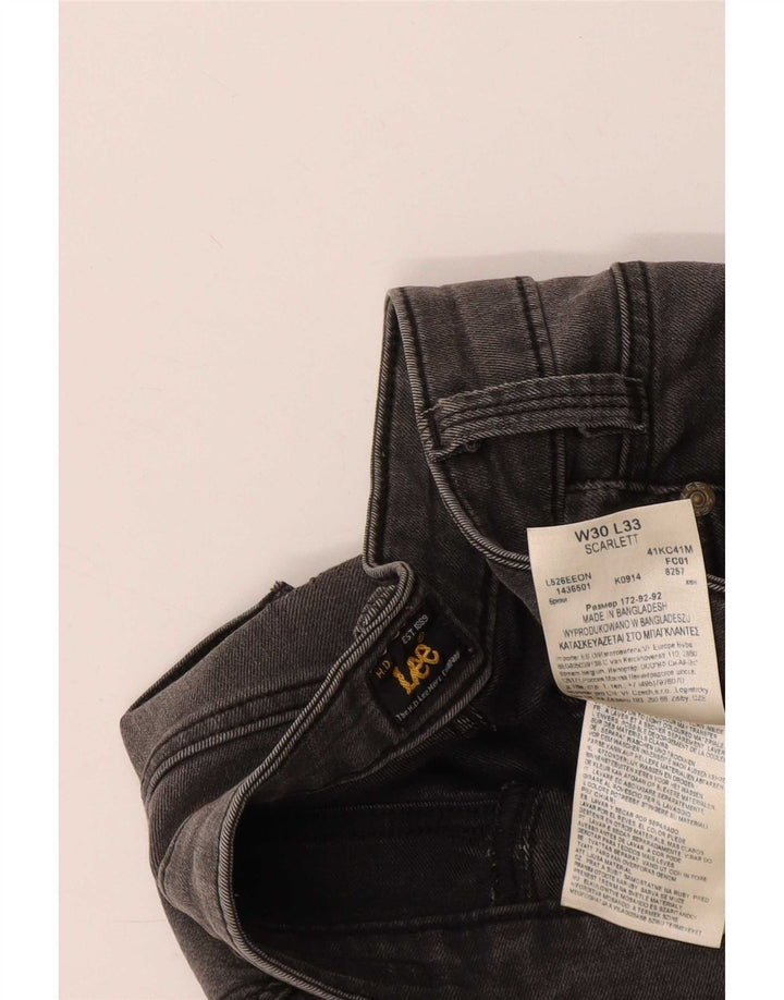 Damskie jeansy Lee Skinny W30 L33 Szara bawełna