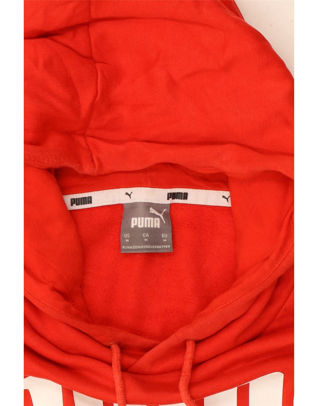 Męski sweter z kapturem i grafiką PUMA, średnioczerwony, bawełniany