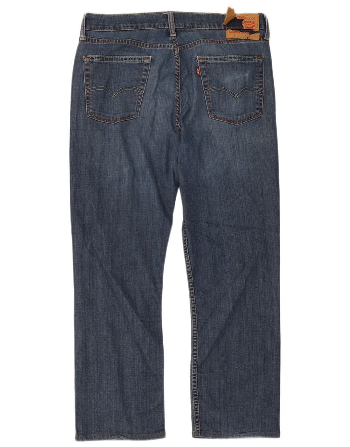 Męskie jeansy Levi's 514 Straight W34 L32 Niebieskie bawełniane