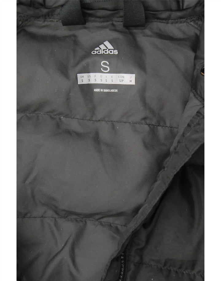 Męska wyściełana kurtka z kapturem Adidas UK 36 Mały czarny poliester