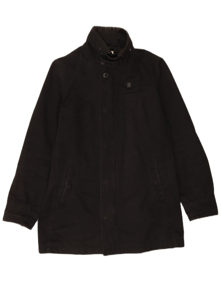 G-STAR Mens Windbreaker Jacket UK 40 Large Black Cotton