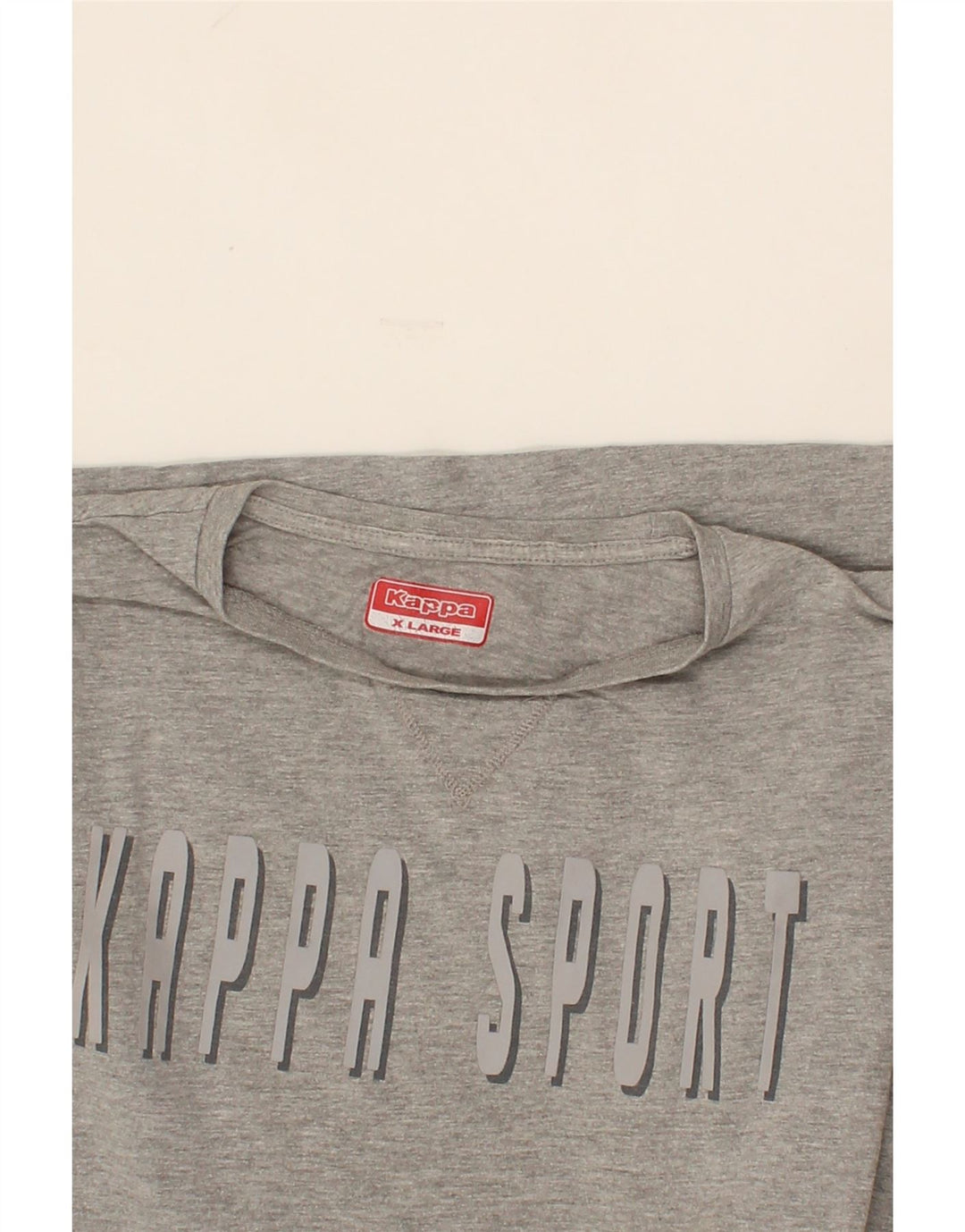 KAPPA Mens Graphic T-Shirt Top XL Grey Cotton Vintage Kappa and Second-Hand Kappa from Messina Hembry 
