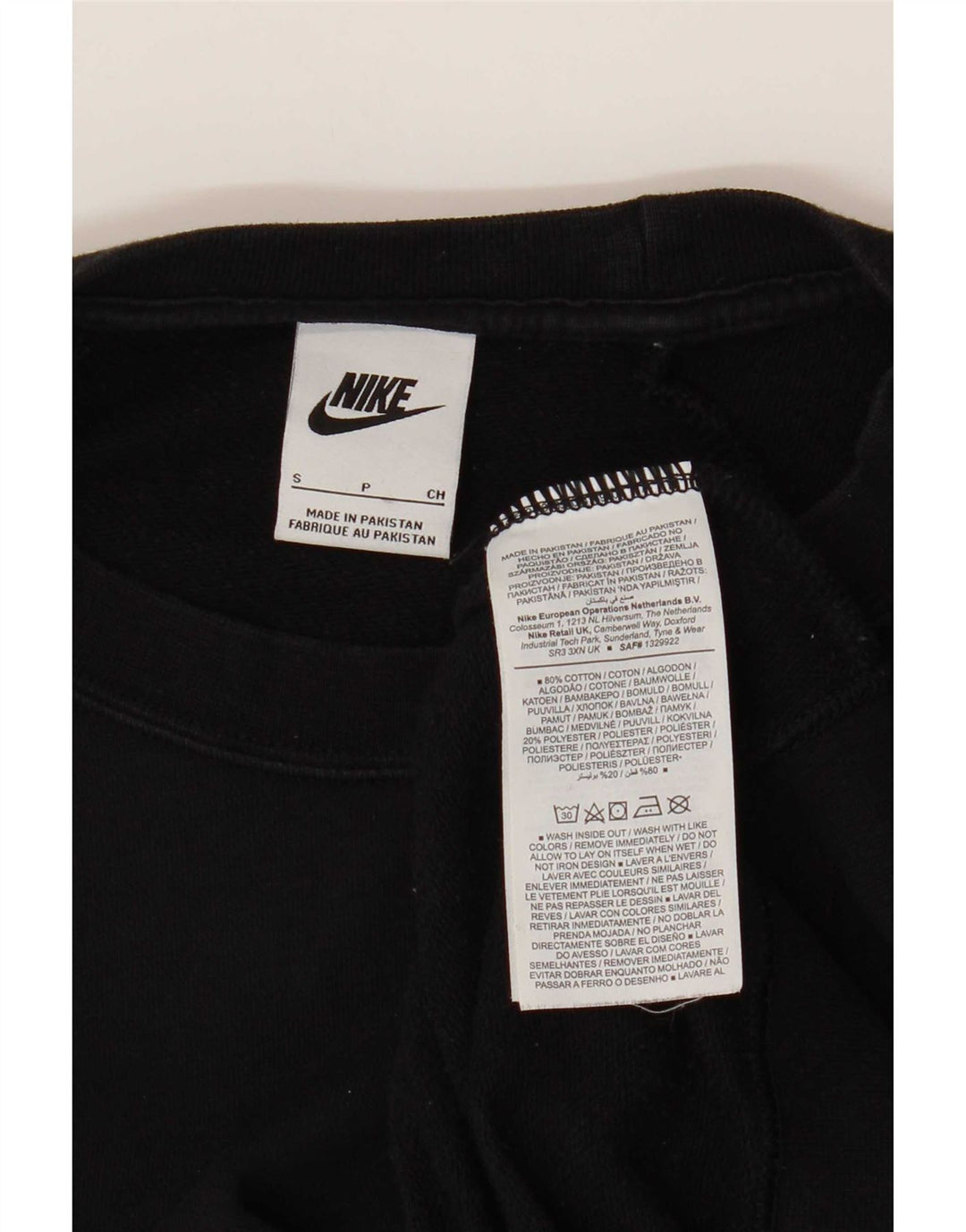 Damski sweter oversize Nike UK 10, mały, czarny, bawełniany