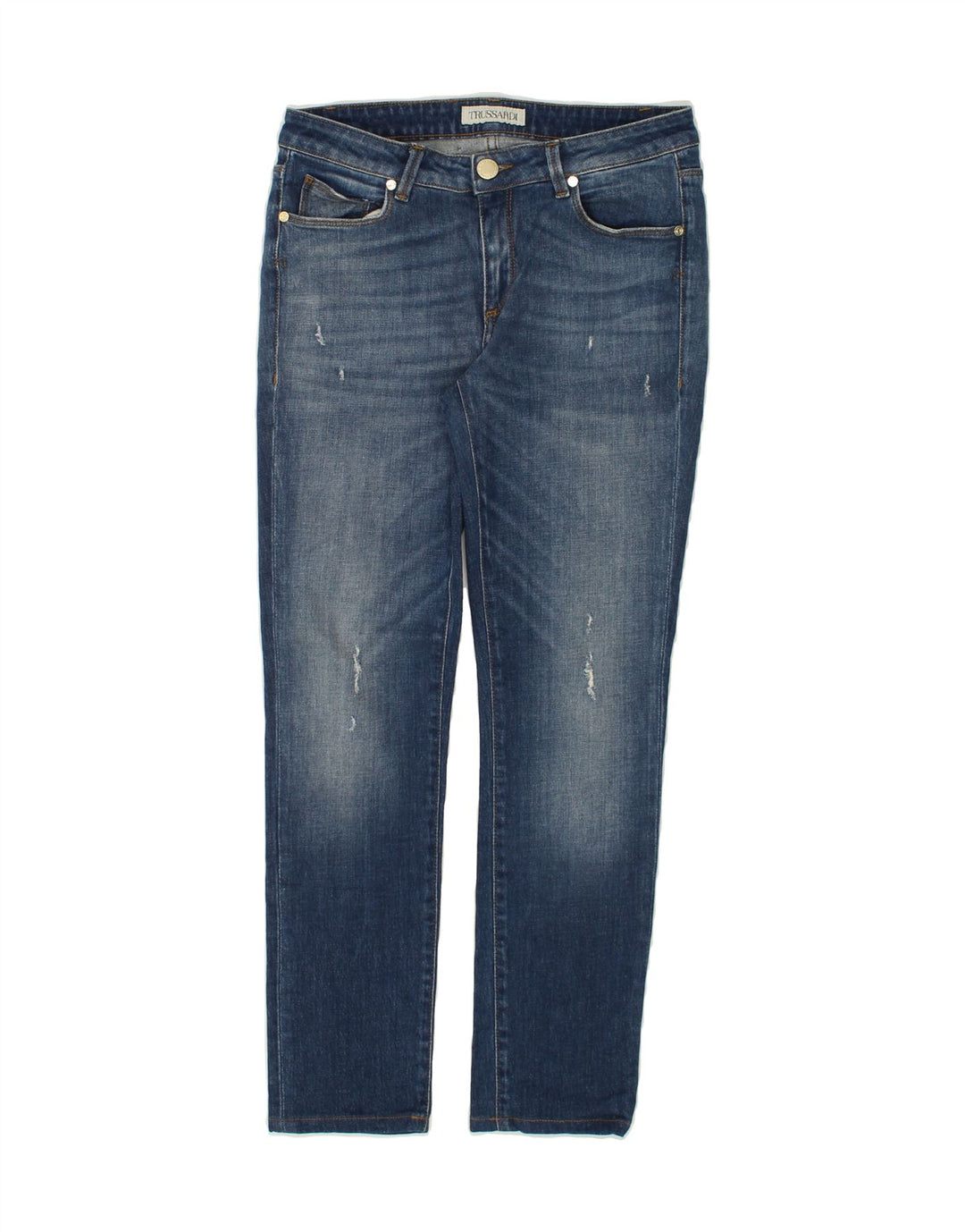 TRUSSARDI Womens Skinny Jeans W30 L28 Blue Vintage Trussardi and Second-Hand Trussardi from Messina Hembry 