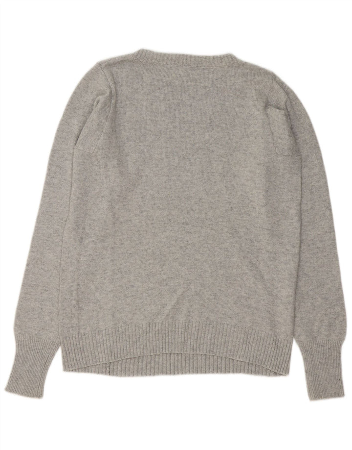 J. CREW Mens Crew Neck Jumper Sweater Medium Grey Fair Isle
