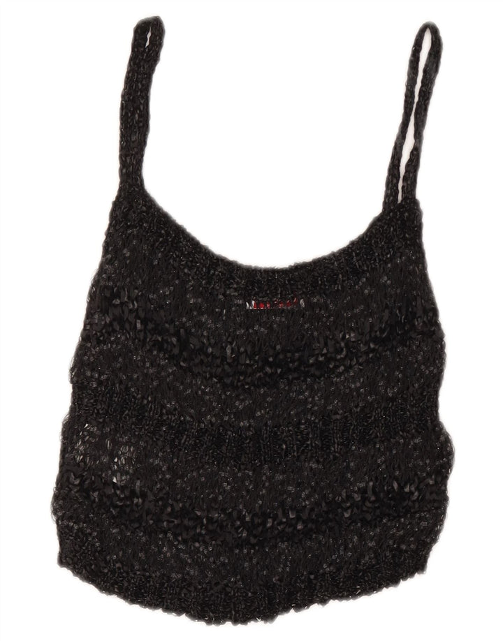Codice damski top na ramiączkach Crop See Through UK 8 Small, szary, nakrapiany poliamid