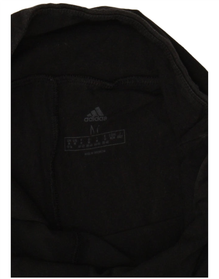 ADIDAS Womens Graphic Leggings UK 12/14 Medium Black