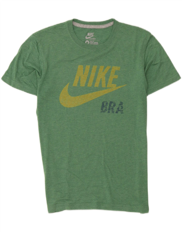 Męski T-shirt Nike Slim Fit Graphic Top, średni zielony