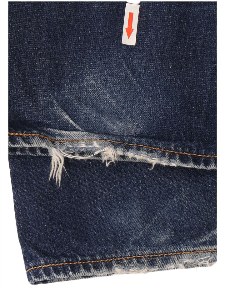 Męskie dżinsy Levi's 501 Straight W38 L30 Granatowa bawełna