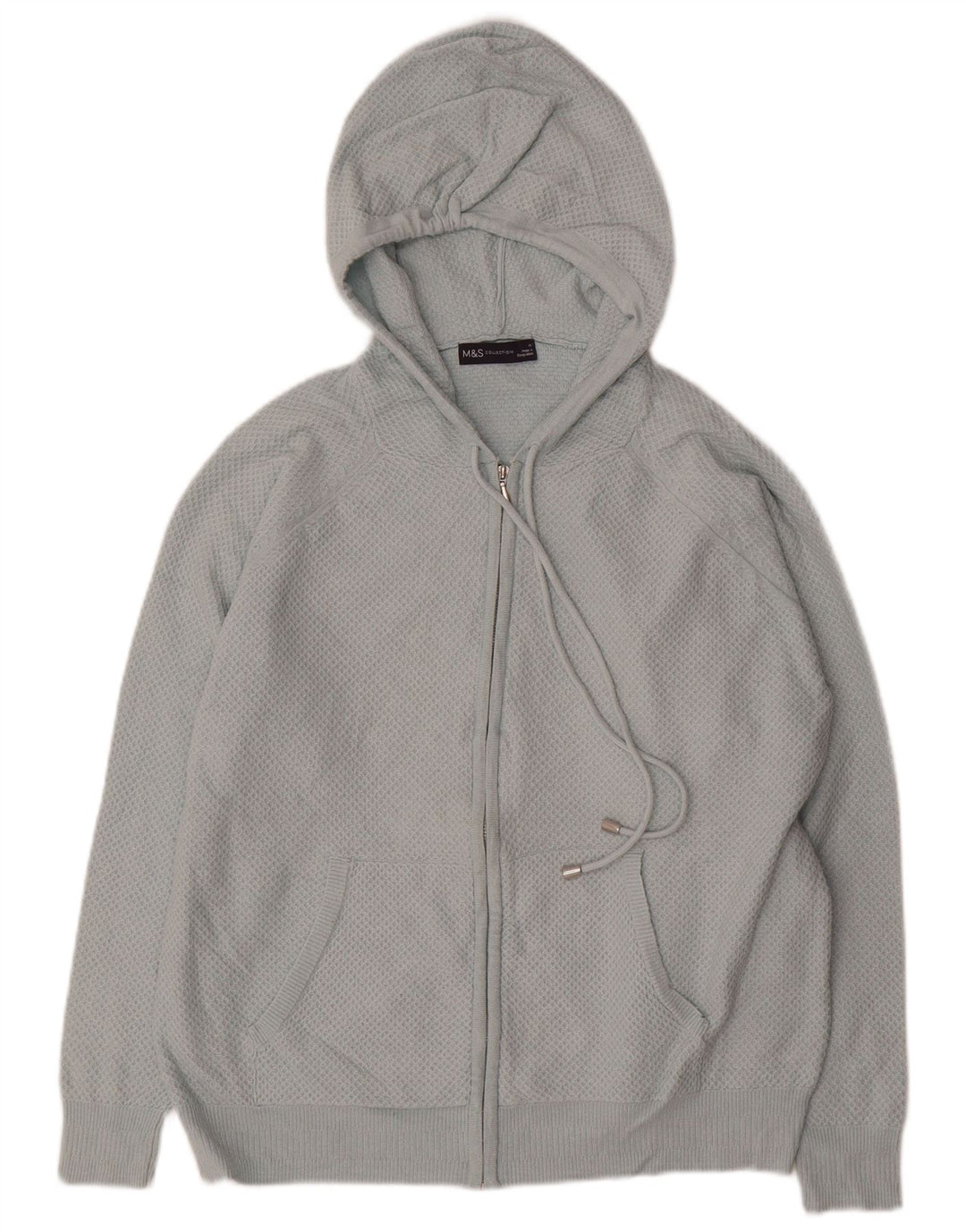 Marks & Spencer Damski sweter z kapturem, UK 14, średni niebieski