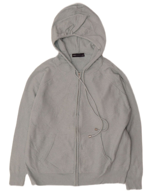 Marks & Spencer Damski sweter z kapturem, UK 14, średni niebieski