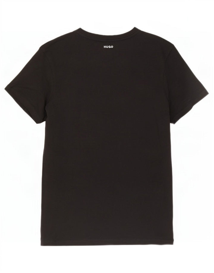 T-shirt męski Hugo Boss, mały, czarny, bawełniany