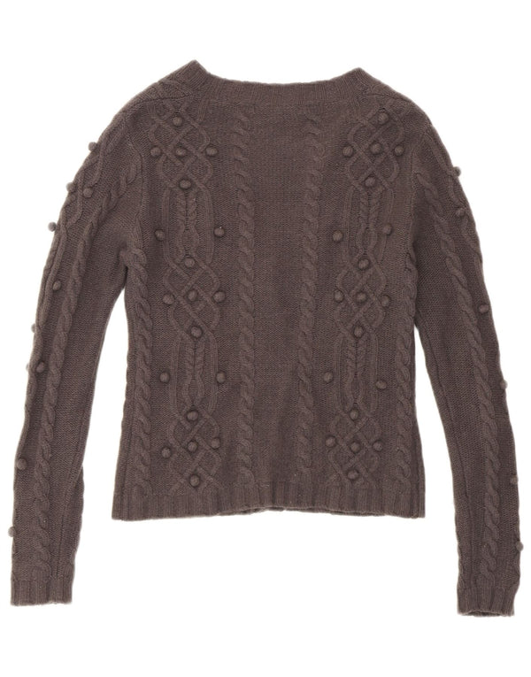 Sweter damski Laura Ashley Crop Cardigan UK 10 Small Grey Lambswool