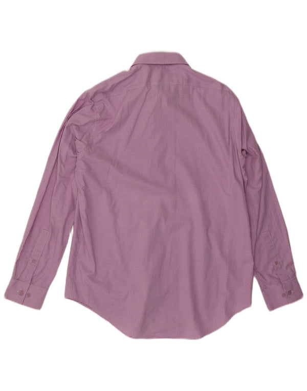 Koszula męska CALVIN KLEIN o dopasowanym kroju, rozmiar 16 1/2, duża fioletowa pepitka