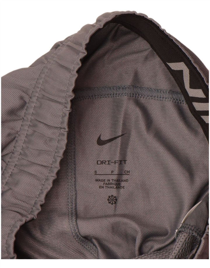 Męskie spodenki sportowe Nike Dri Fit, małe, szare, poliestrowe