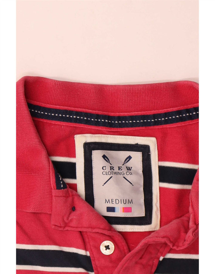 Crew Clothing Męska koszulka polo Średnio czerwona bawełniana w paski