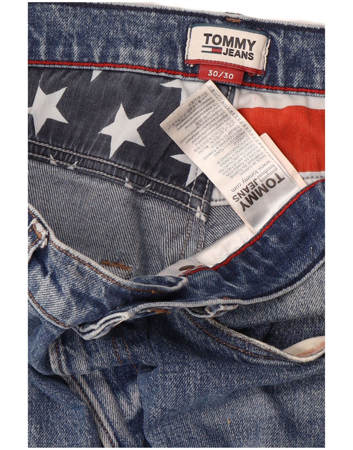 Męskie nowoczesne dżinsy Tommy Hilfiger W30 L30 Niebieskie bawełniane