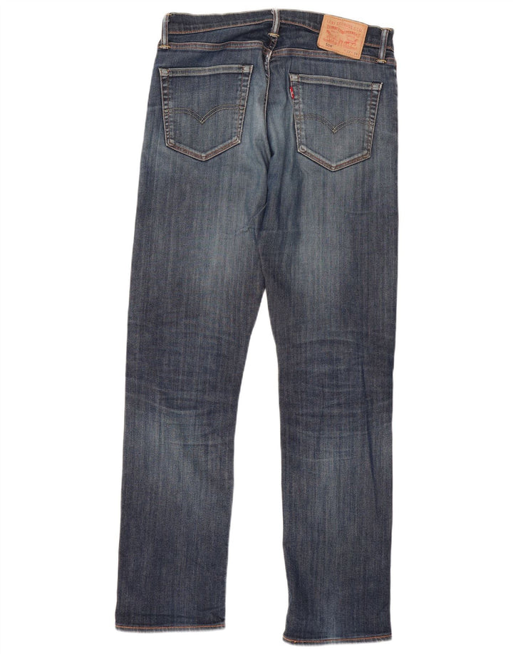 Męskie dżinsy Levi's 504 Straight W32 L34 Granatowa bawełna