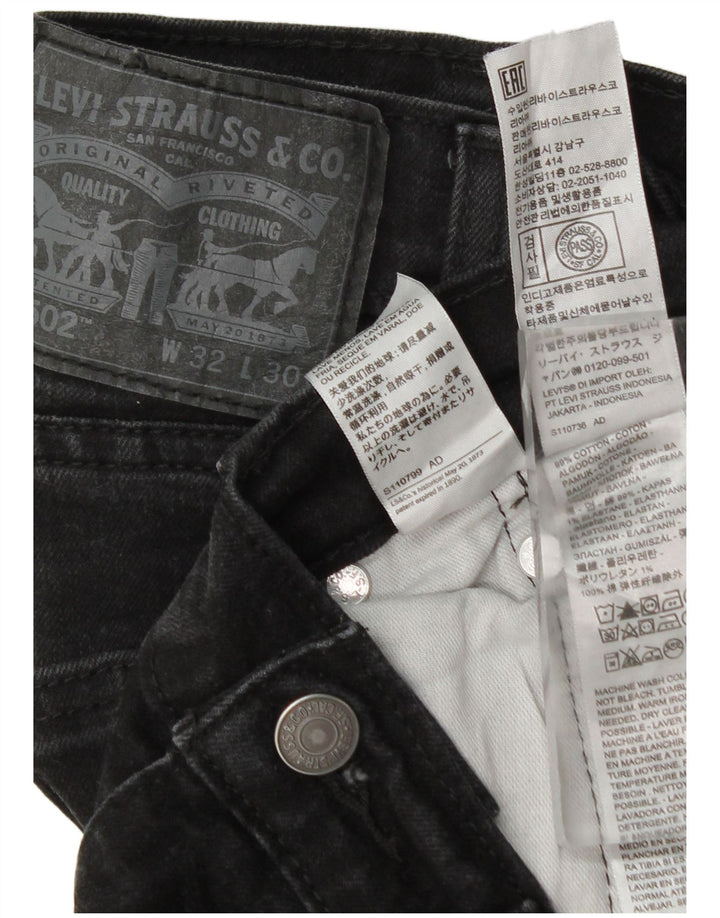 Męskie jeansy Levi's 502 Tapered W32 L30 Szara bawełna