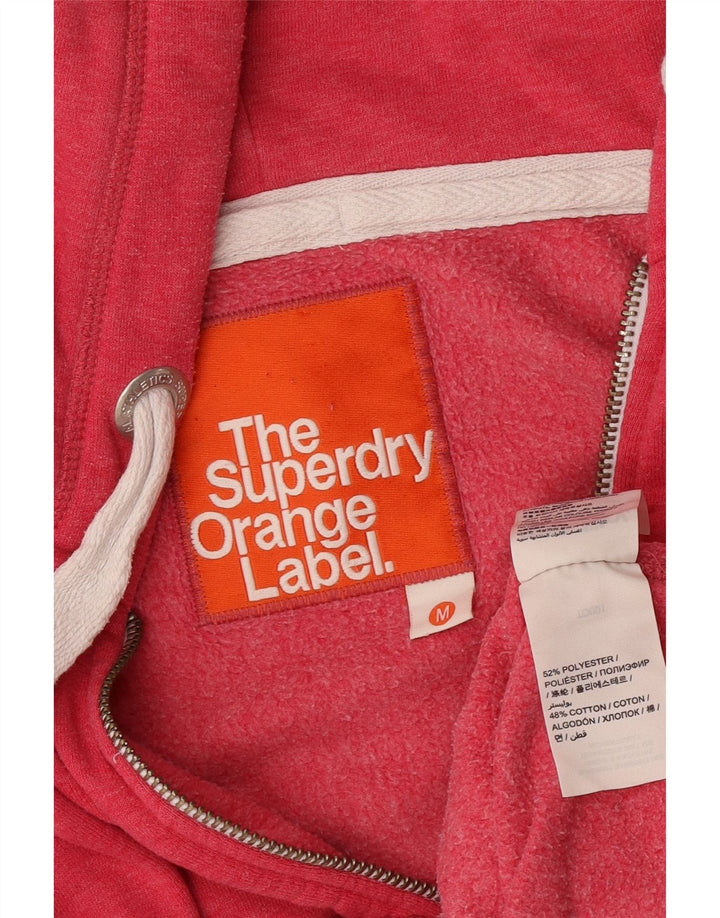 Damski sweter z kapturem i zamkiem Superdry, UK 14, średni różowy poliester