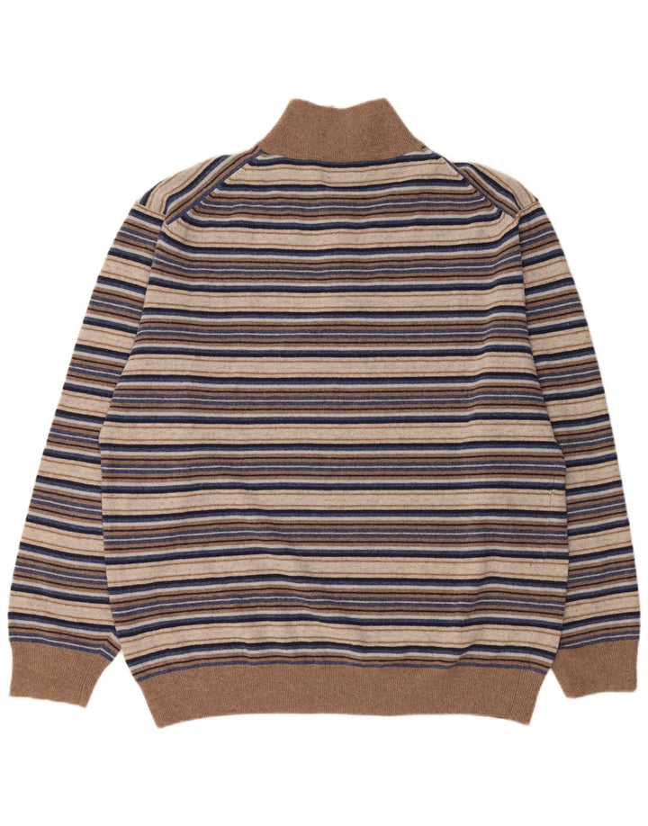 Męski sweter Kappa z zamkiem błyskawicznym 3XL, wielokolorowa wełna w paski