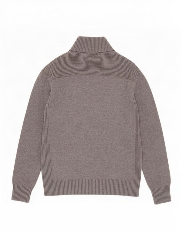 Jack & Jones Mens Cardigan Sweater Large Grey Cotton