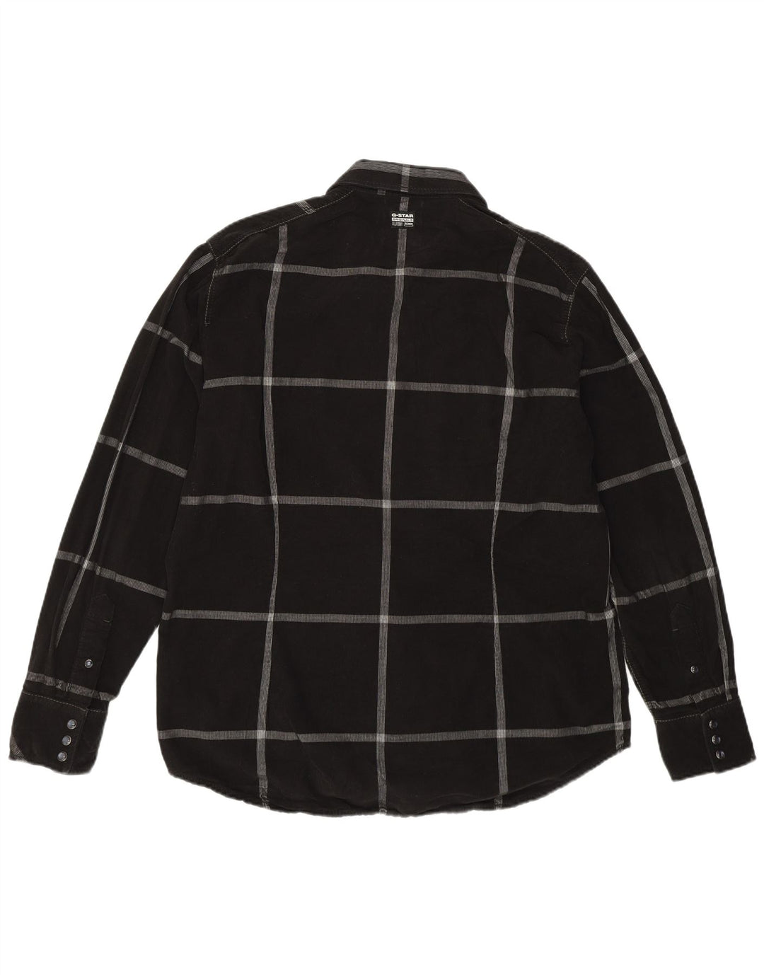 Męska sztruksowa koszula G-Star XL w czarną kratkę, bawełniana