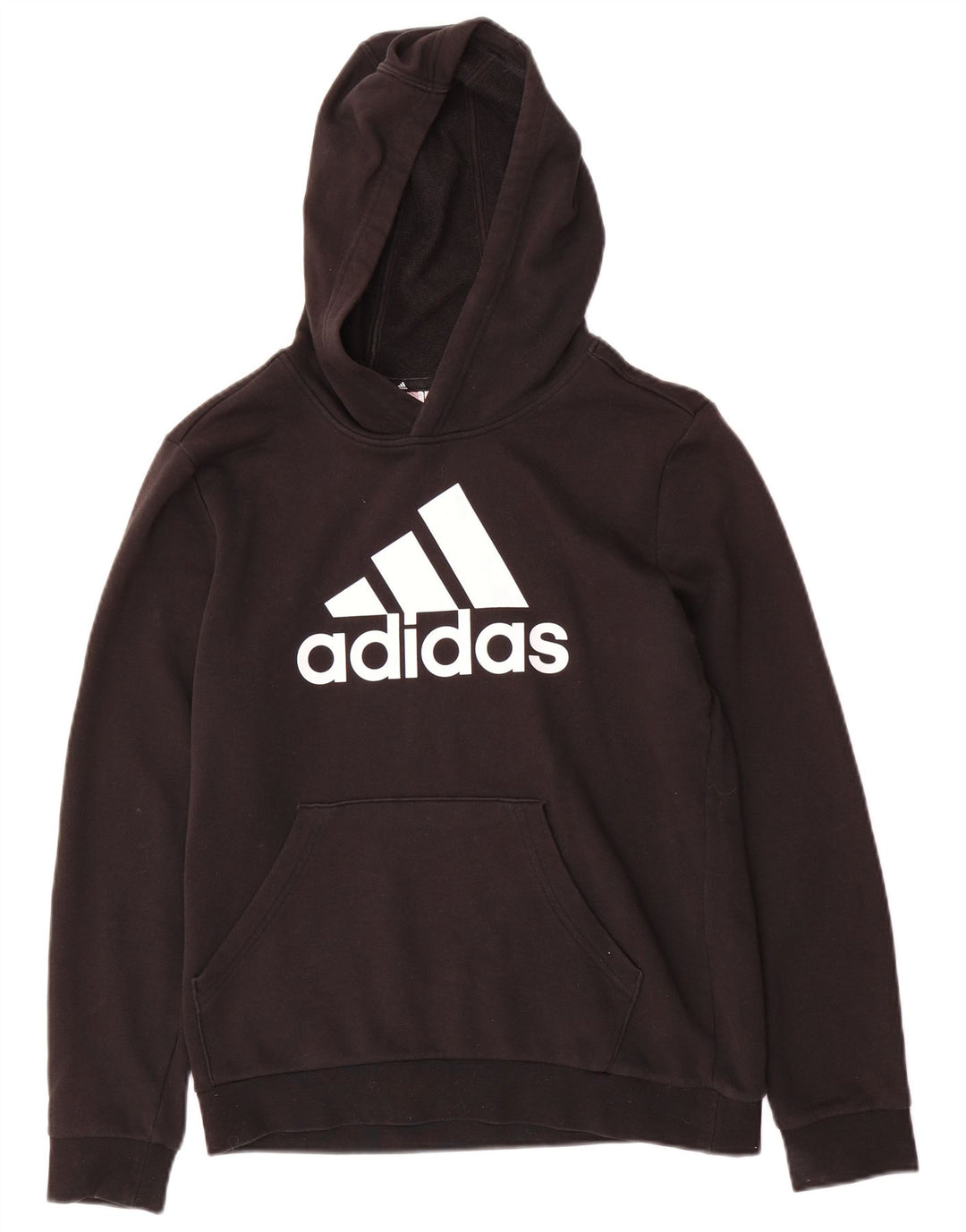 Chłopięcy sweter z kapturem ADIDAS z grafiką, 13-14 lat, czarny, bawełniany