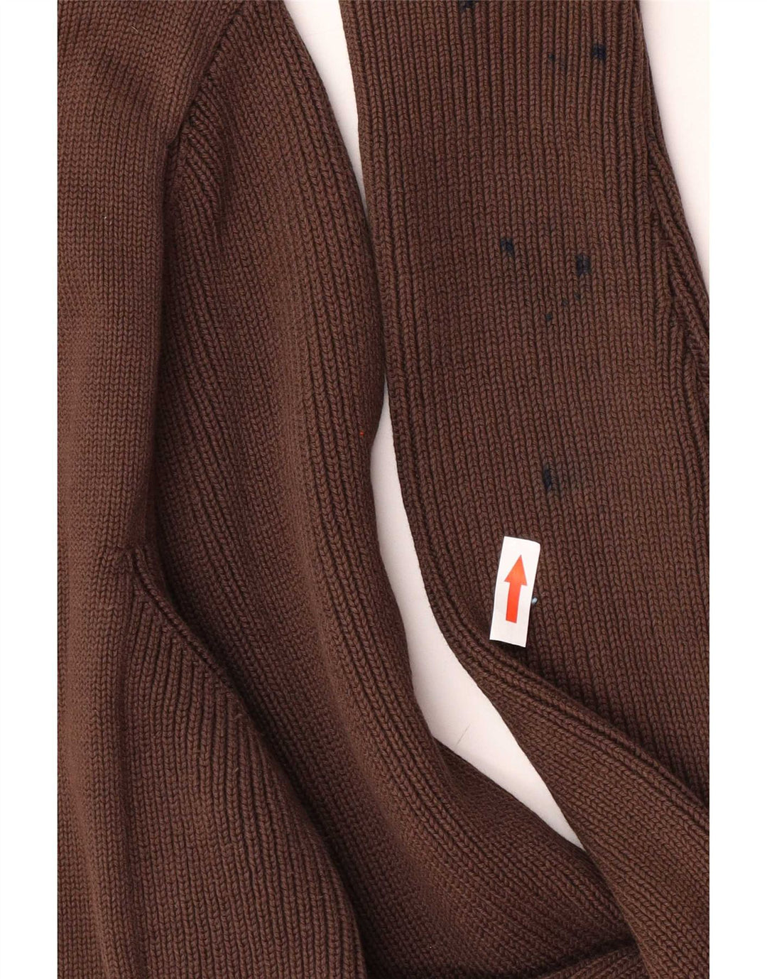 Męski sweter Zara, duży, brązowy, bawełniany