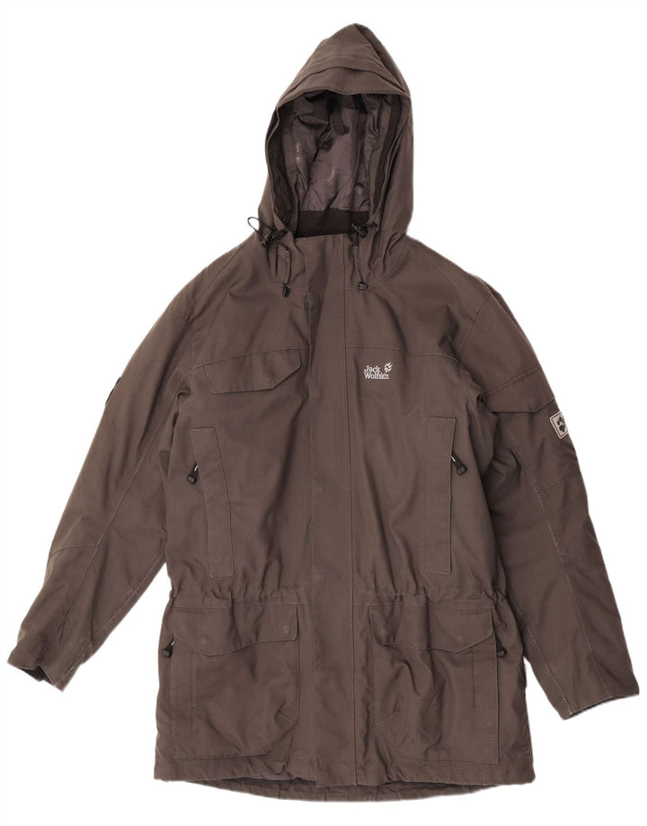 Męski wiatrówka z kapturem Jack Wolfskin UK 36/38 Średni szary poliester