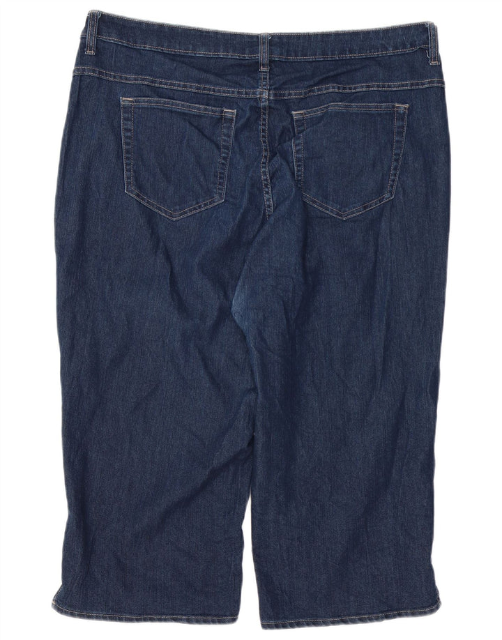 Damskie jeansy Capri LEE Riders W38 L19 granatowe