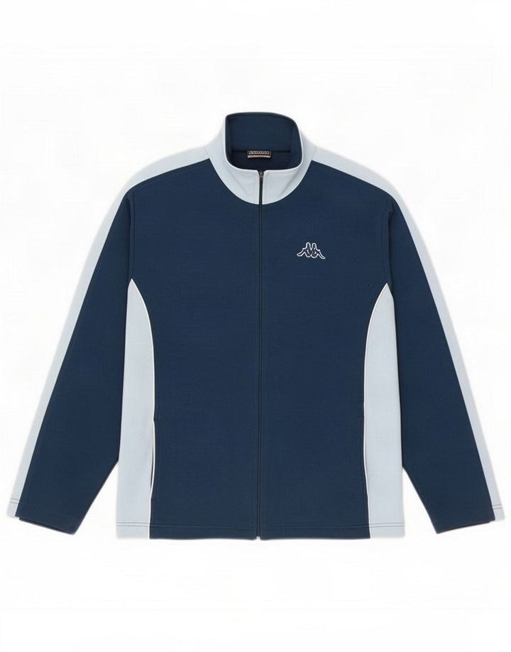 Kappa Męska bluza dresowa Top 2XL Granatowy Kolor blokowy Poliester