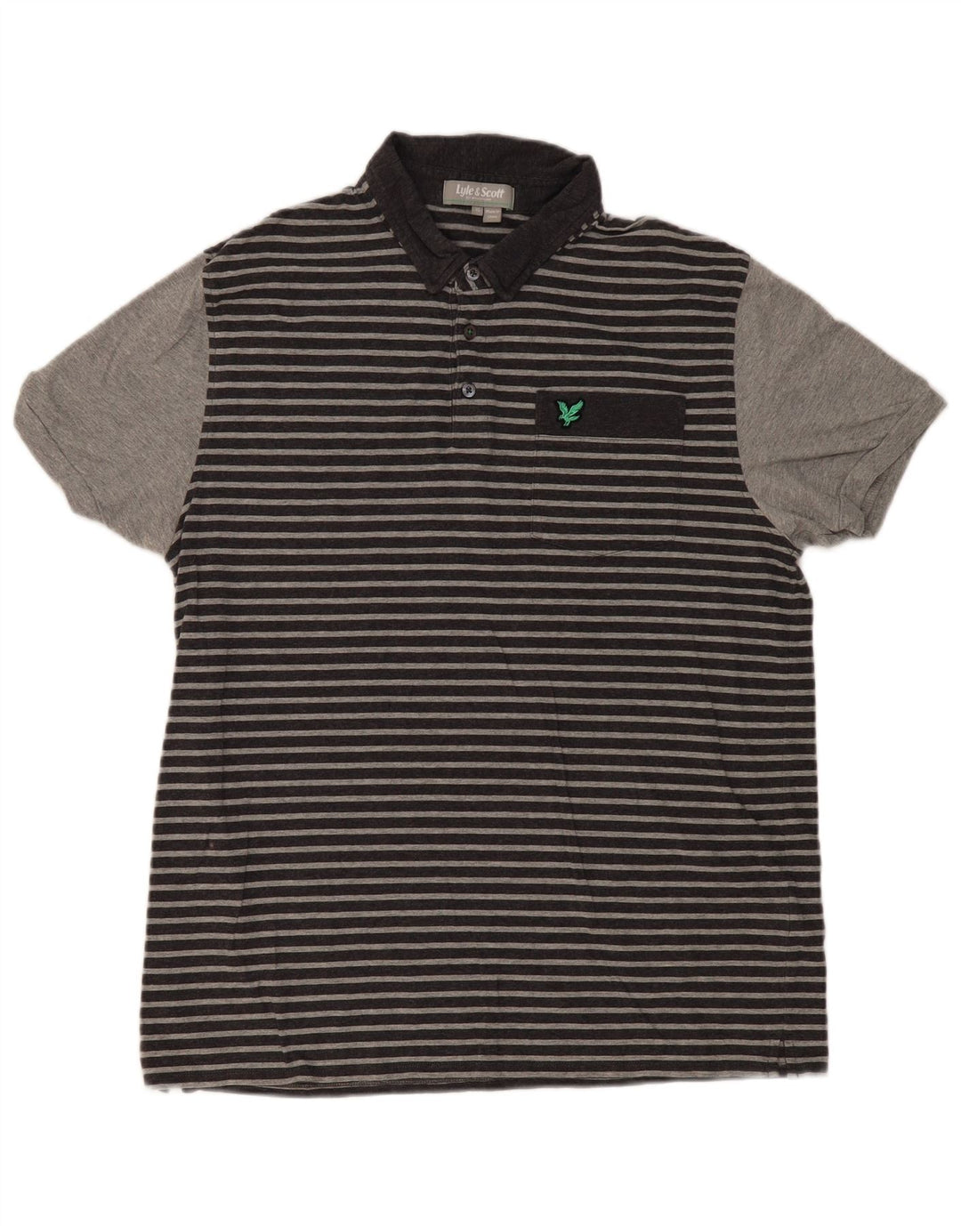 Męska koszulka polo Lyle & Scott XL, szara, bawełniana w paski