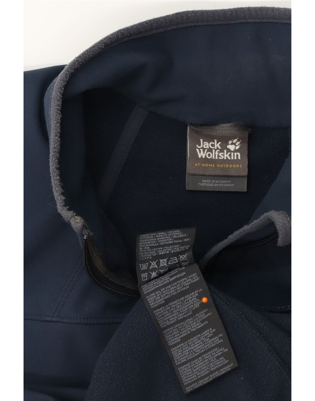 Męska kurtka dresowa JACK WOLFSKIN UK 36/38, mała, granatowa, poliester