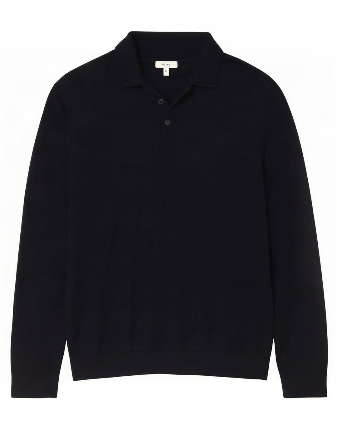 Męski sweter polo Reiss, średni granatowy wełniany