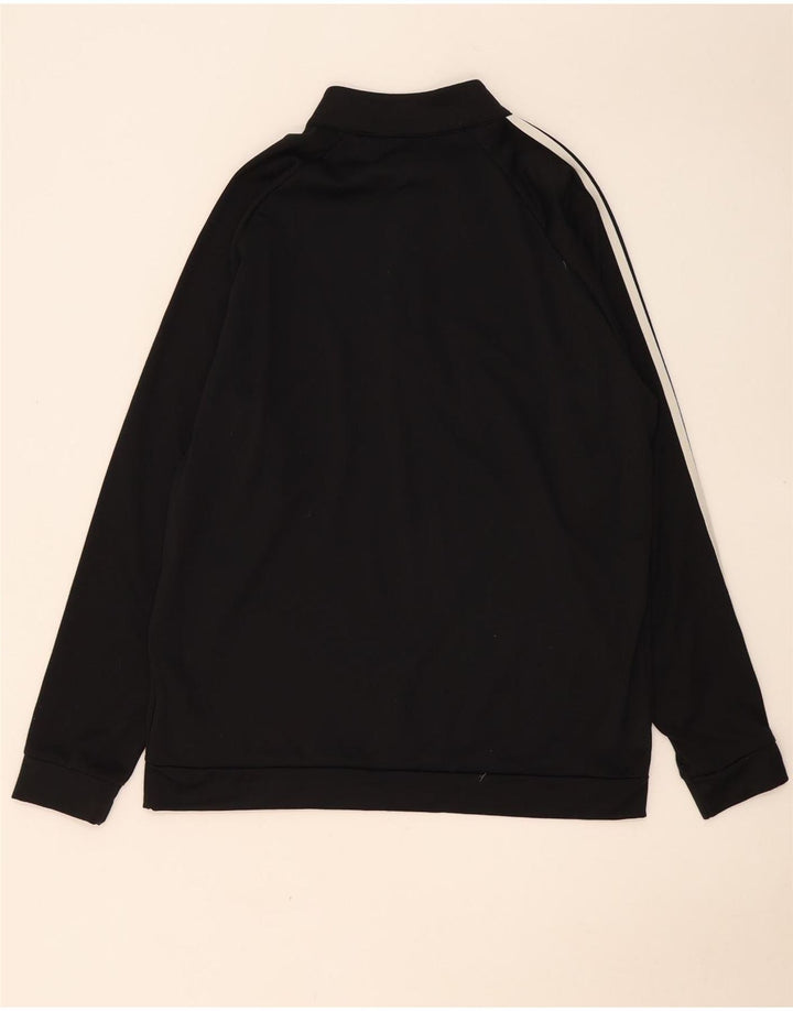 Adidas Męska bluza z zamkiem błyskawicznym, duży, czarny poliester