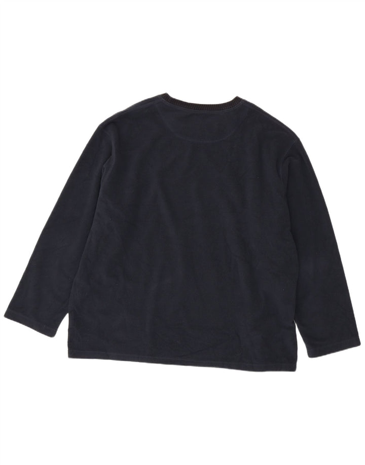Marks & Spencer Męski niebieski sweter polarowy Harbor 2XL, granatowy, poliester