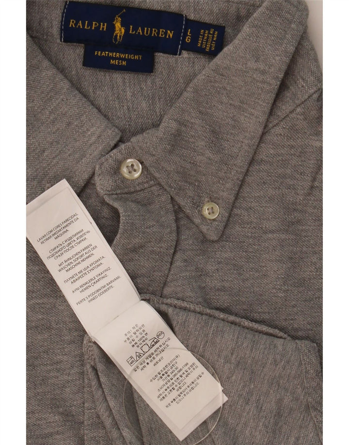 Męska koszula siatkowa o wadze piórkowej Ralph Lauren, duża, szara
