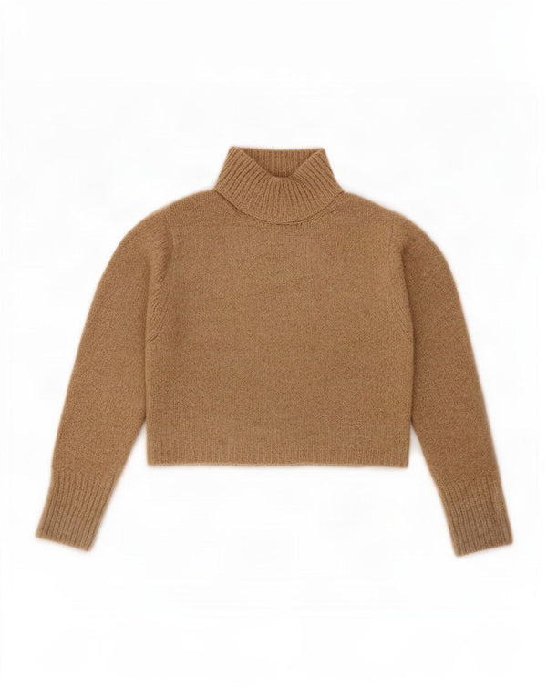 Sweter damski Zara z krótkim golfem i golfem UK 10 Small Beige