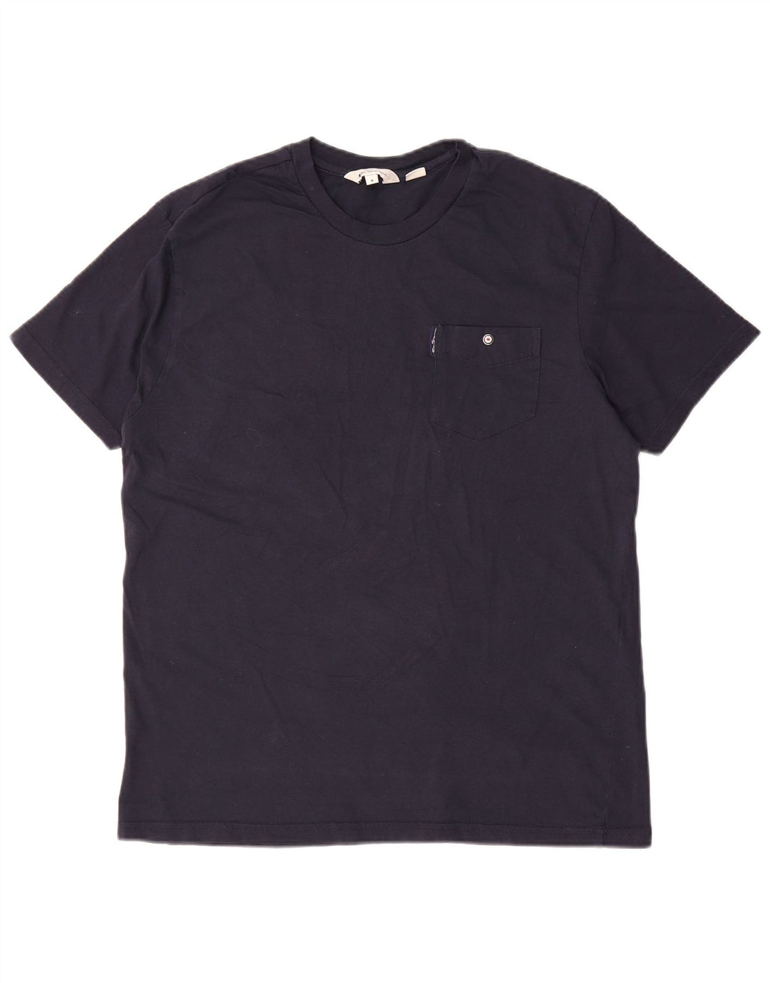 BEN SHERMAN Męski T-shirt Top Średni Granatowy Bawełniany