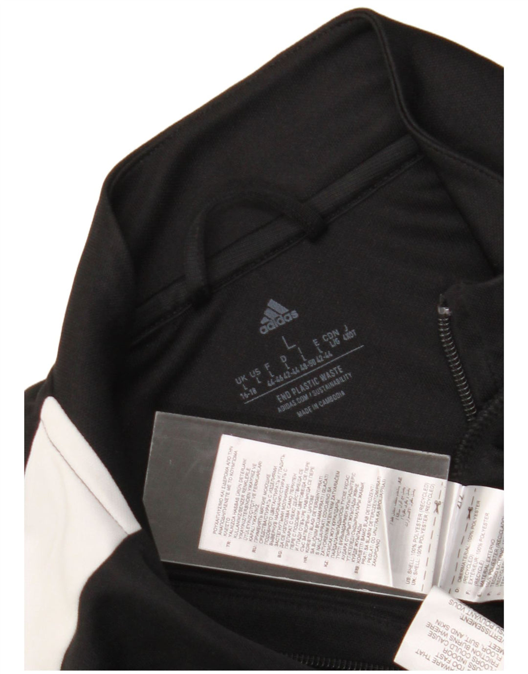 Damska kurtka dresowa Adidas Aeroready UK 16/18, duża, czarna, poliestrowa